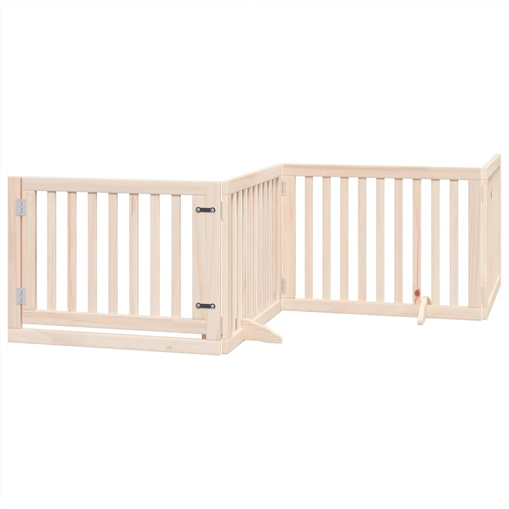 Vidaxx barrière pour chien pliable avec porte 12 panneaux 960 cm bois de peuplier