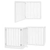 Vidaxx barrière pour chien pliable avec porte 6 panneaux 480 cm bois de peuplier blanc