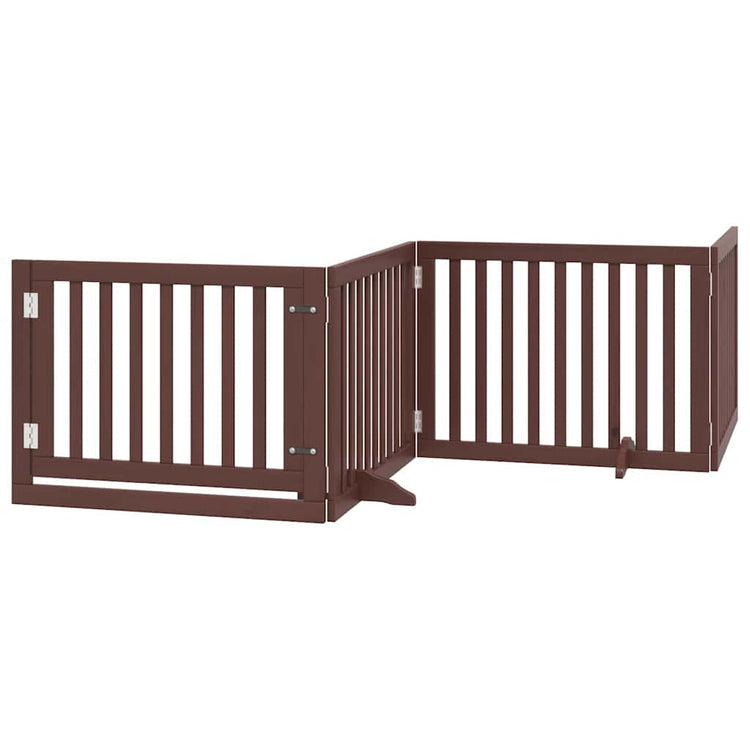 Vidaxl barrière pour chien pliable 6 panneaux 480 cm bois de peuplier marron