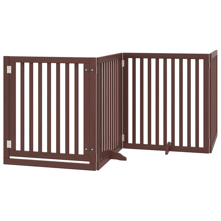 Vidaxx barrière pour chien pliable 8 panneaux 640 cm bois de peuplier marron