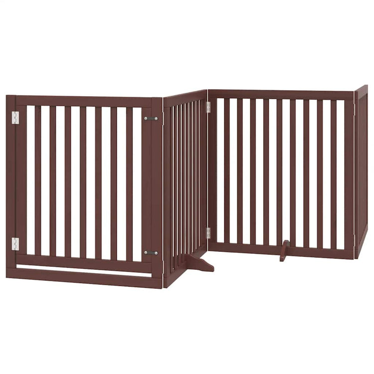 Vidaxl barrière pour chien pliable 10 panneaux 800 cm bois de peuplier marron