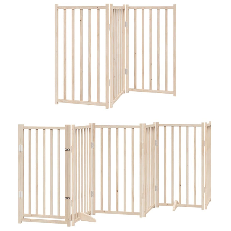 Vidaxx barrière pour chien pliable avec porte 15 panneaux 750 cm bois de peuplier