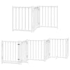 Vidaxx barrière pour chien pliable avec porte 12 panneaux 600cm bois de peuplier blanc