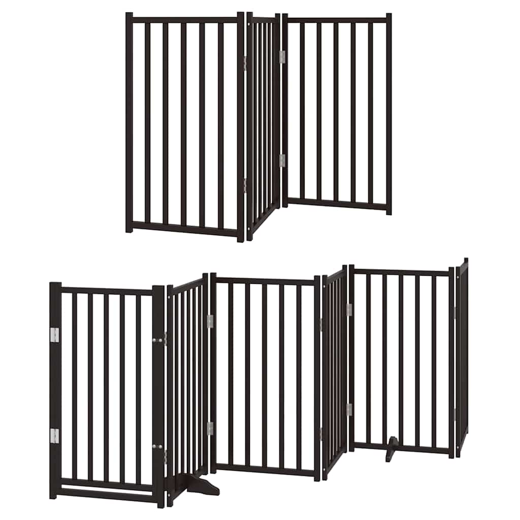 Vidaxx barrière pour chien pliable 12 panneaux 600 cm bois de peuplier noir