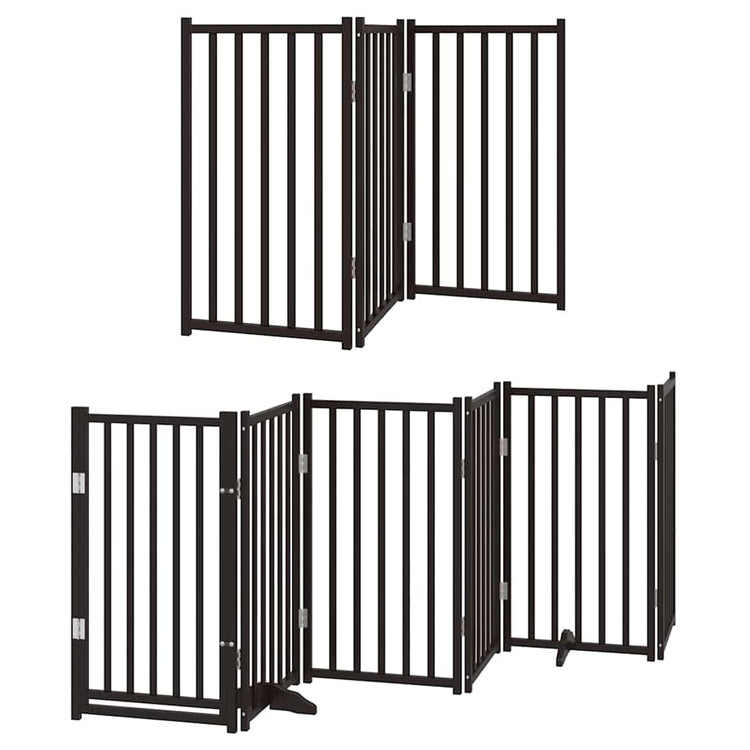 Vidaxx barrière pour chien pliable 12 panneaux 600 cm bois de peuplier noir