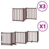 Vidaxl barrière pour chien pliable 15 panneaux 750 cm bois de peuplier marron