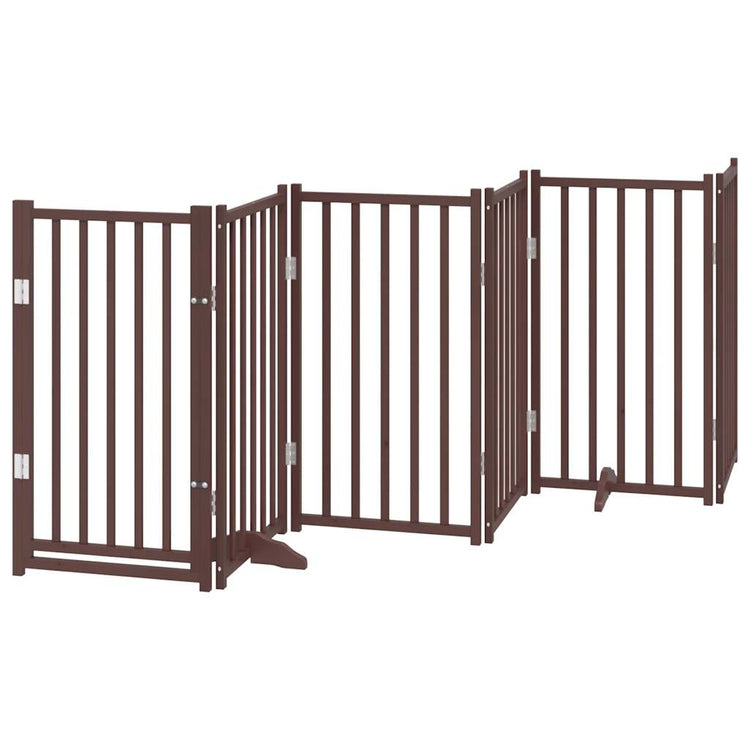 Vidaxl barrière pour chien pliable 15 panneaux 750 cm bois de peuplier marron