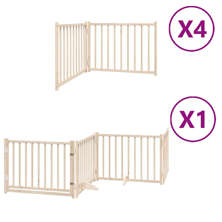 Vidaxx barrière pour chien pliable avec porte 12 panneaux 960 cm bois de peuplier