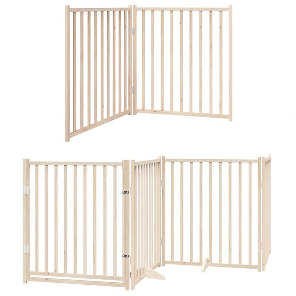 Vidaxx barrière pour chien pliable avec porte 12 panneaux 960 cm bois de peuplier