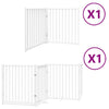 Vidaxx barrière pour chien pliable avec porte 6 panneaux 480 cm bois de peuplier blanc