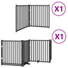 Vidaxx barrière pour chien pliable 6 panneaux 480 cm bois de peuplier noir