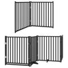 Vidaxx barrière pour chien pliable 6 panneaux 480 cm bois de peuplier noir
