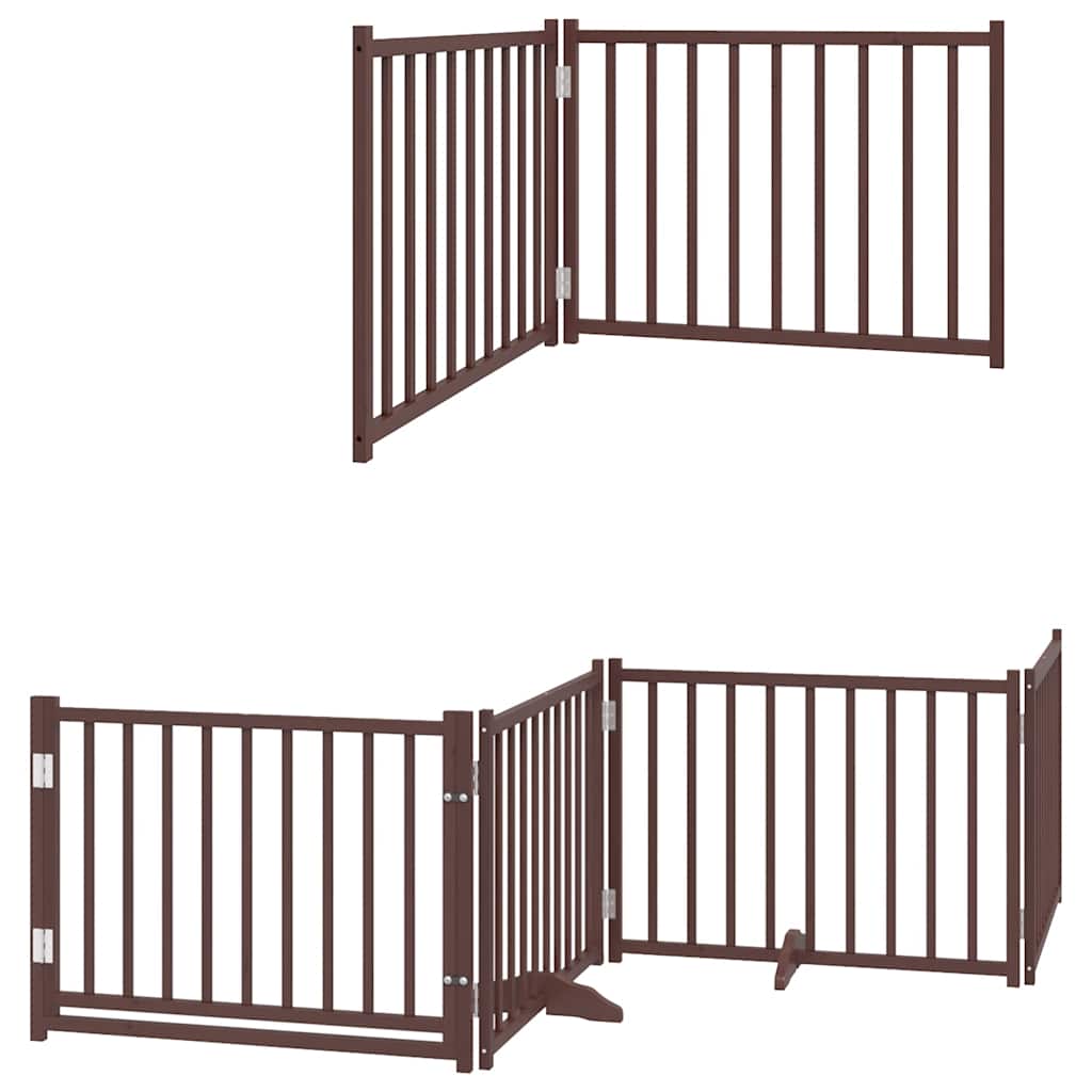 Vidaxl barrière pour chien pliable 6 panneaux 480 cm bois de peuplier marron