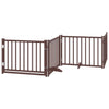 Vidaxl barrière pour chien pliable 12 panneaux 960 cm bois de peuplier marron