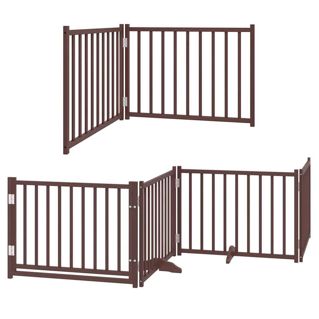 Vidaxl barrière pour chien pliable 10 panneaux 800 cm bois de peuplier marron