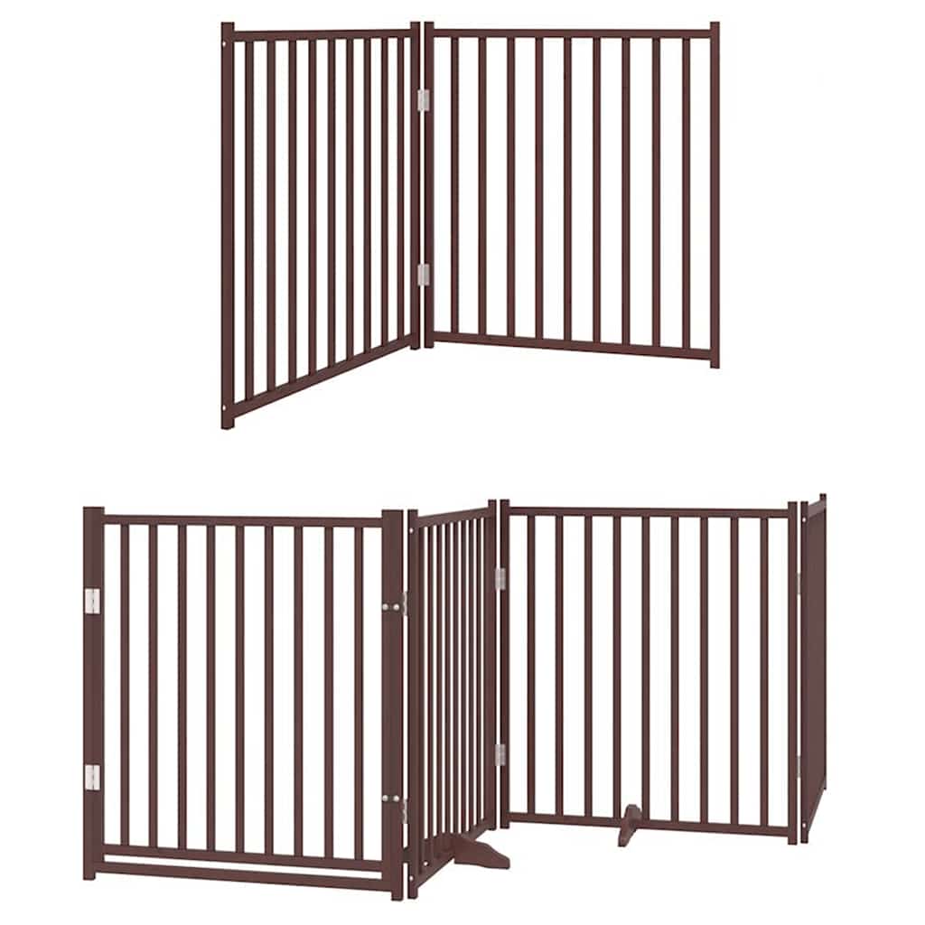 Vidaxl barrière pour chien pliable 12 panneaux 960 cm bois de peuplier marron