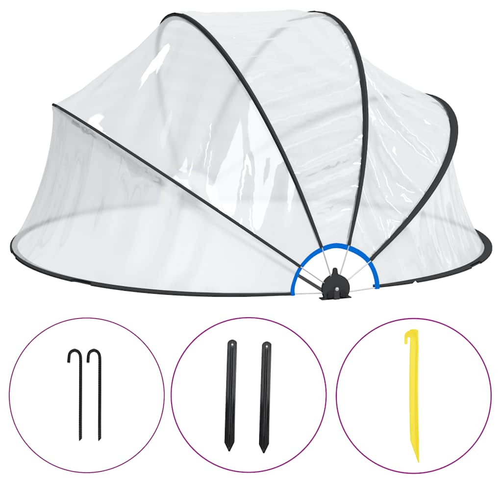Toit de piscine Vidaxl autour de 315x158 cm PVC