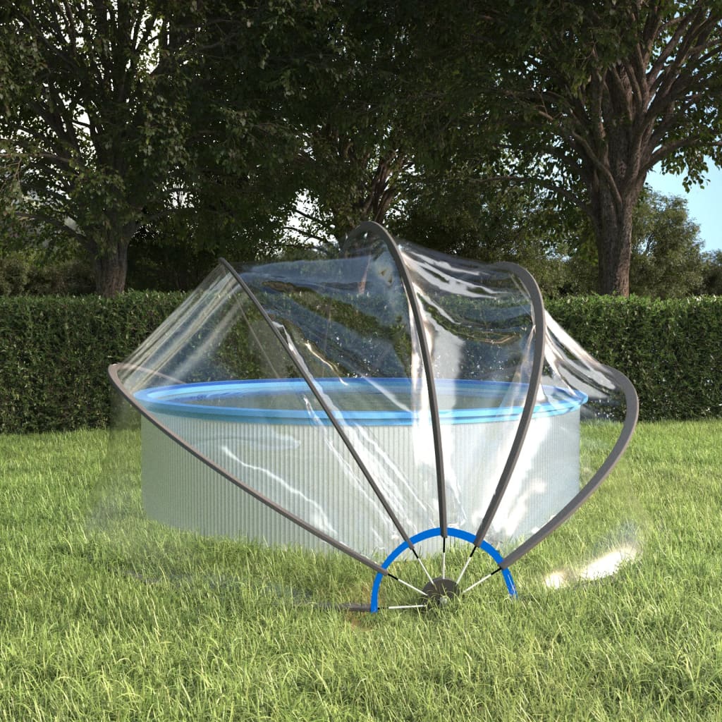 Toit de piscine Vidaxl autour de 376x188 cm PVC