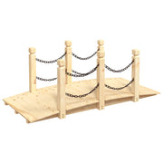 Vidaxl Garden Bridge avec rails de chaîne 150x67x56 cm en pin solide - afbeelding 2