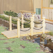 Vidaxl Garden Bridge avec rails de chaîne 150x67x56 cm en pin solide - afbeelding 1