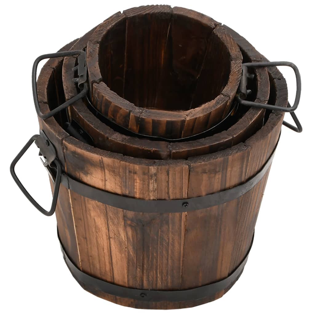 Vidaxl Planning Bin Set Bodet Bodet 3 pièces Solid Vurenhout
