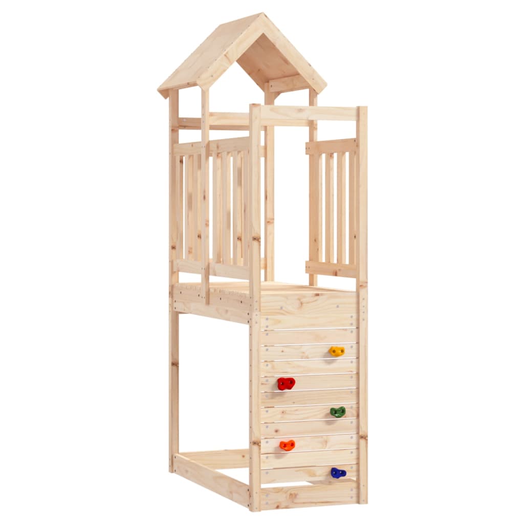 Vidaxl Play Tower avec paroi rocheuse 53x110x214 cm Pine solide
