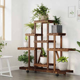 Norme de la plante Vidaxl avec roues 110x25x101 cm Vurenhout solide - afbeelding 3