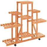 Norme de la plante Vidaxl avec roues 110x25x101 cm Vurenhout solide - afbeelding 2
