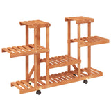 Norme de la plante Vidaxl avec roues 110x25x78 cm Vurenhout solide - afbeelding 2