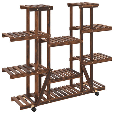 Norme de la plante Vidaxl avec roues 110x25x115 cm Vurenhout solide