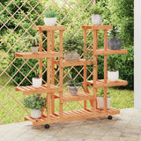 Norme de la plante Vidaxl avec roues 110x25x115 cm Vurenhout solide - afbeelding 1