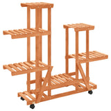 Norme de la plante Vidaxl avec roues 95x25x101 cm Vurenhout solide - afbeelding 2