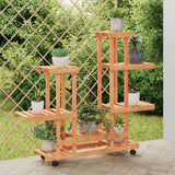 Norme de la plante Vidaxl avec roues 95x25x101 cm Vurenhout solide - afbeelding 1
