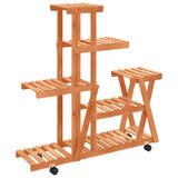 Norme de la plante Vidaxl avec roues 95x25x101 cm Vurenhout solide - afbeelding 2