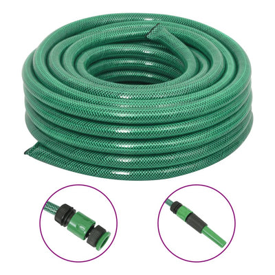 Vidaxl Garden tuyau avec embrayage 0,75 '' 10 m en PVC vert