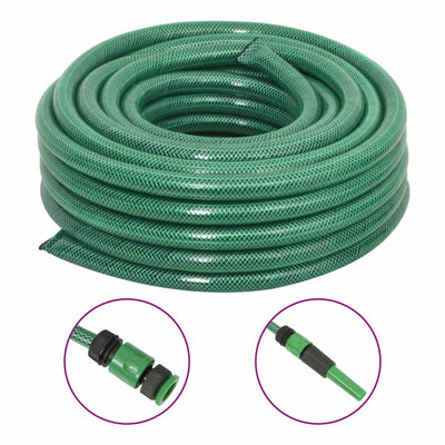 Vidaxl Garden tuyau avec embrayage ensemble 0,75 '' 30 m en PVC vert