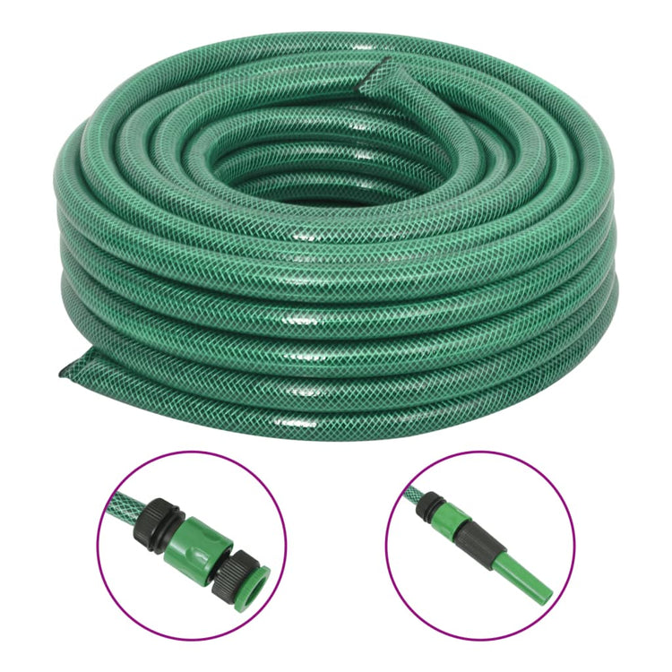 Vidaxl tuyau d'arrosage avec kit de raccord 0,9'' 100 m PVC vert