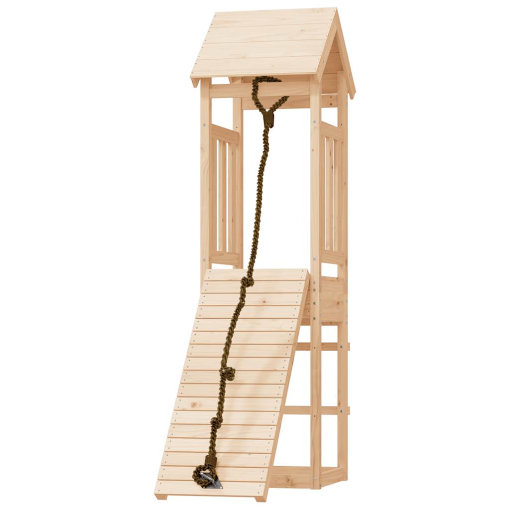 Vidaxl speelhuis avec pin solide mur d'escalade
