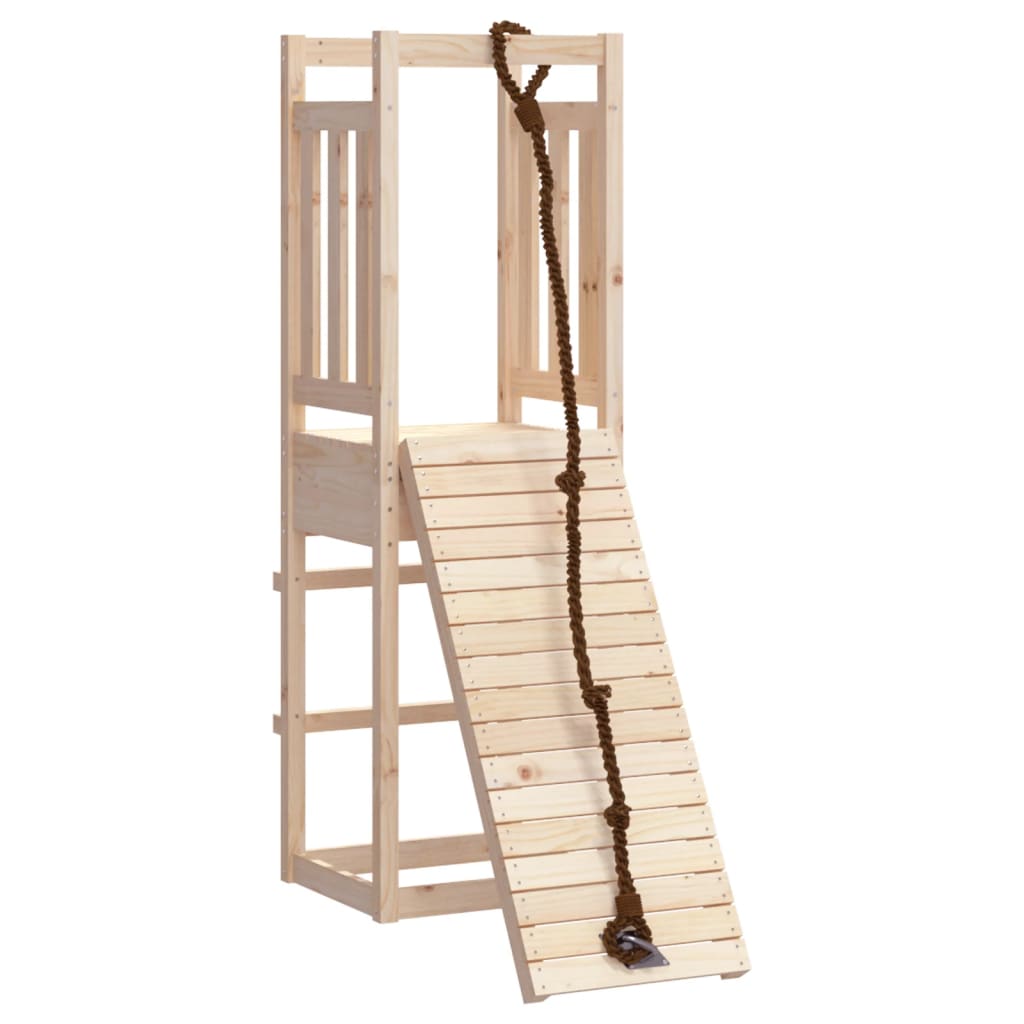 Vidaxl speelhuis avec pin solide mur d'escalade