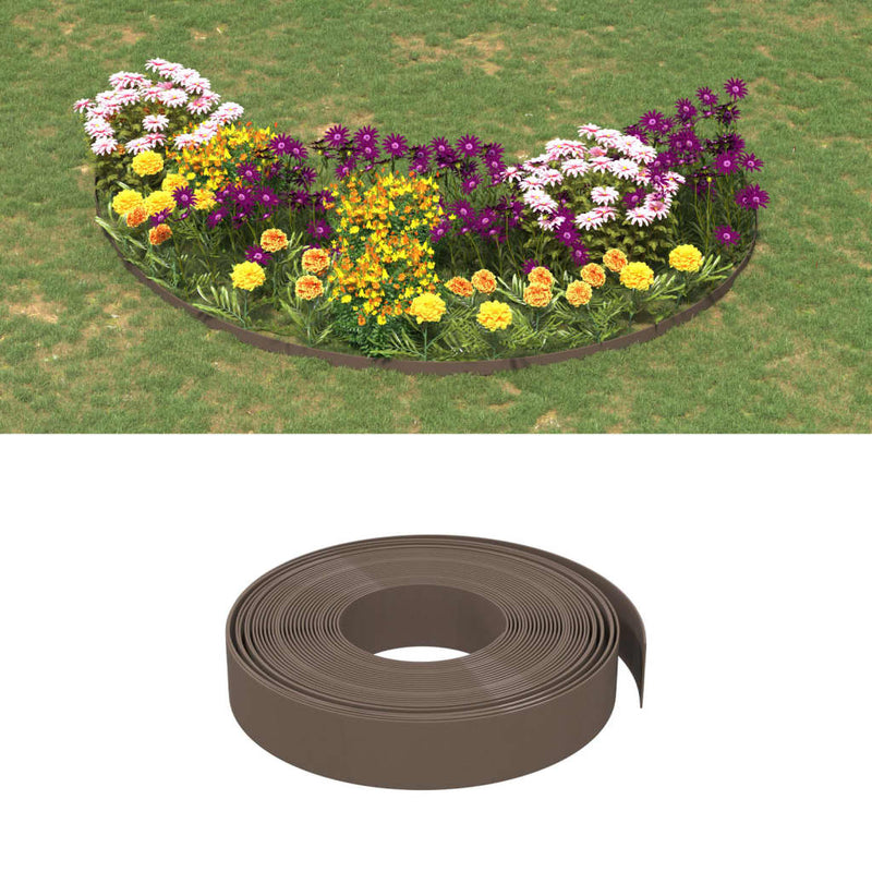 Vidaxl Garden Assemblées 5 PCS 10 m 10 cm en polyéthylène brun