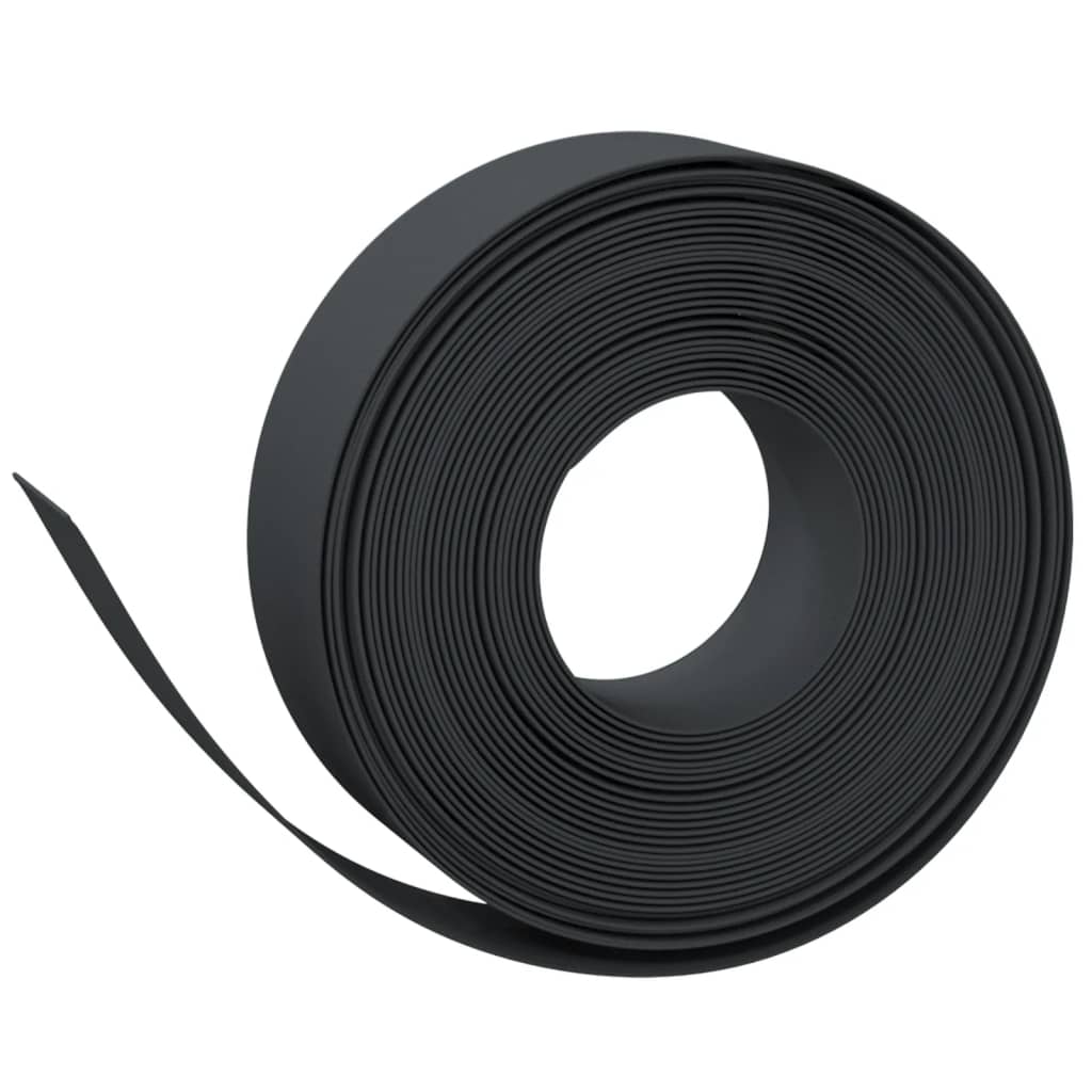 Vidaxl Garden Arêtes 5 ST 10 m 15 cm en polyéthylène noir