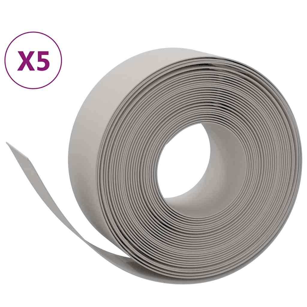 Vidaxl Garden Assemblées 5 ST 10 m 20 cm Gray en polyéthylène