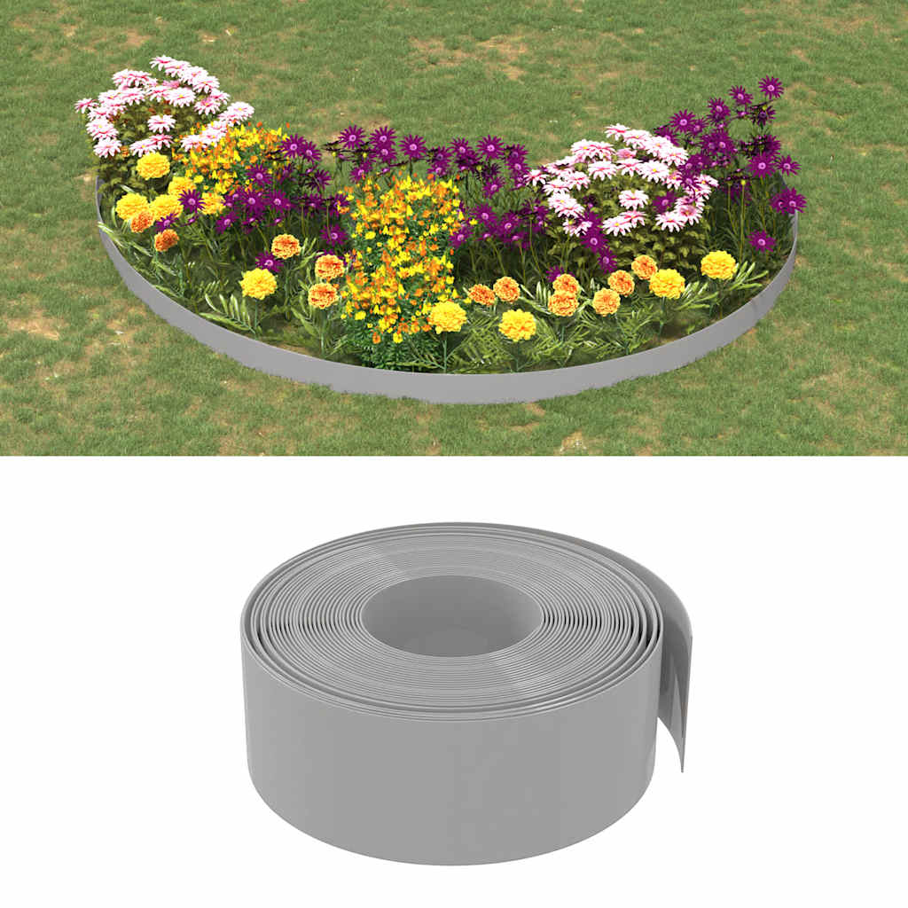 Vidaxl Garden Assemblées 5 ST 10 m 20 cm Gray en polyéthylène