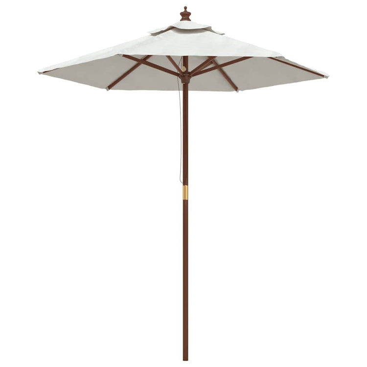 Vidaxl parasol avec poteau en bois 196x231 cm sable -colored