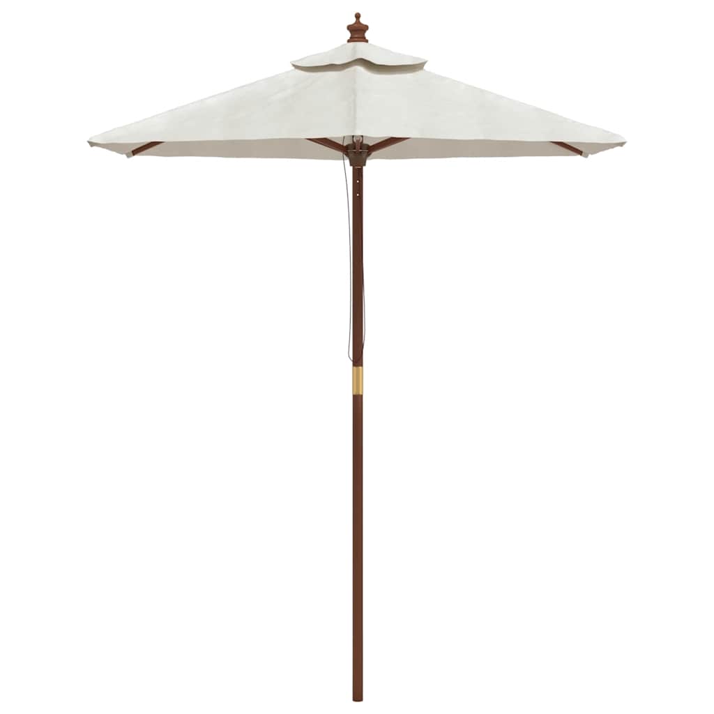 Vidaxl parasol avec poteau en bois 196x231 cm sable -colored