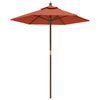 Vidaxl parasol avec poteau en bois 196x231 cm en terre cuite -colored