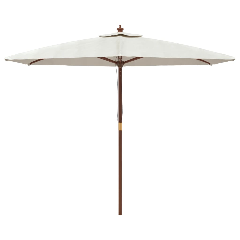 Vidaxl parasol avec poteau en bois 299x240 cm -colored