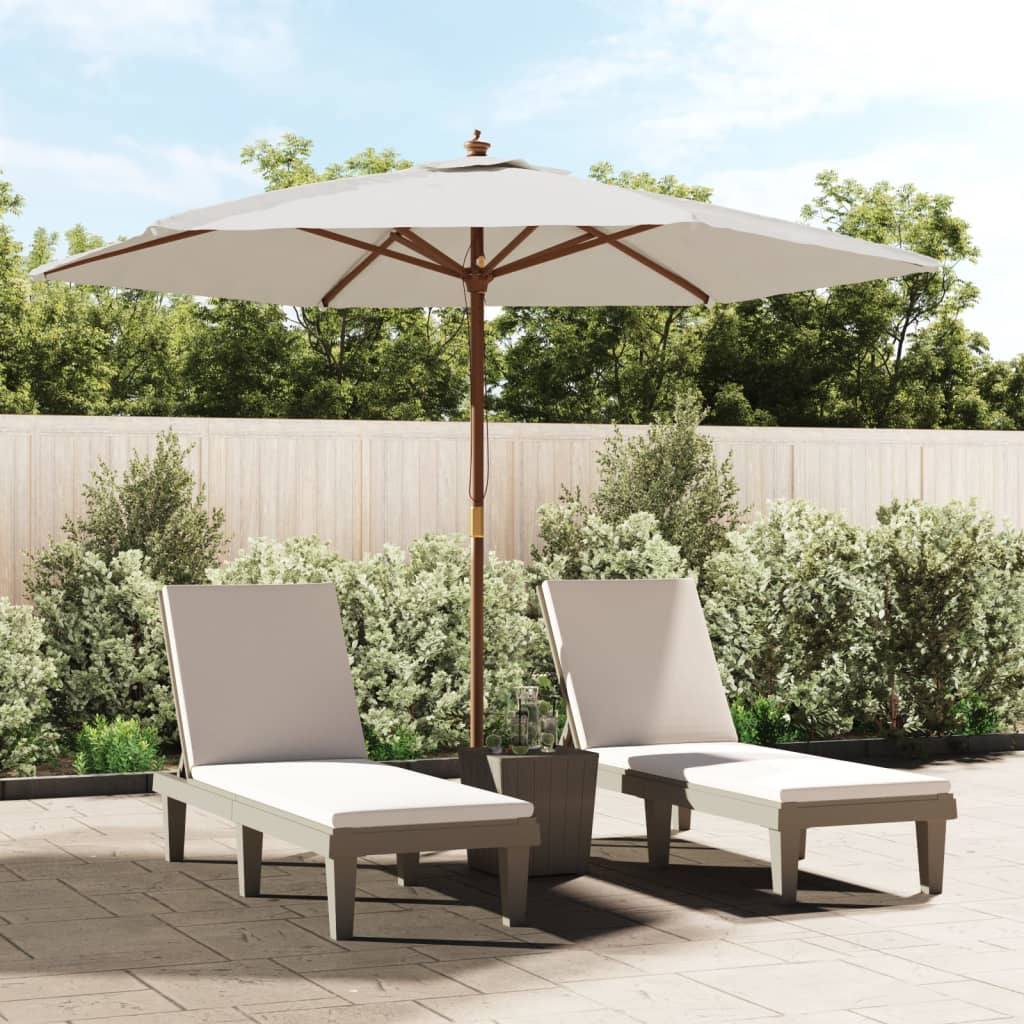 Vidaxl parasol avec poteau en bois 299x240 cm -colored