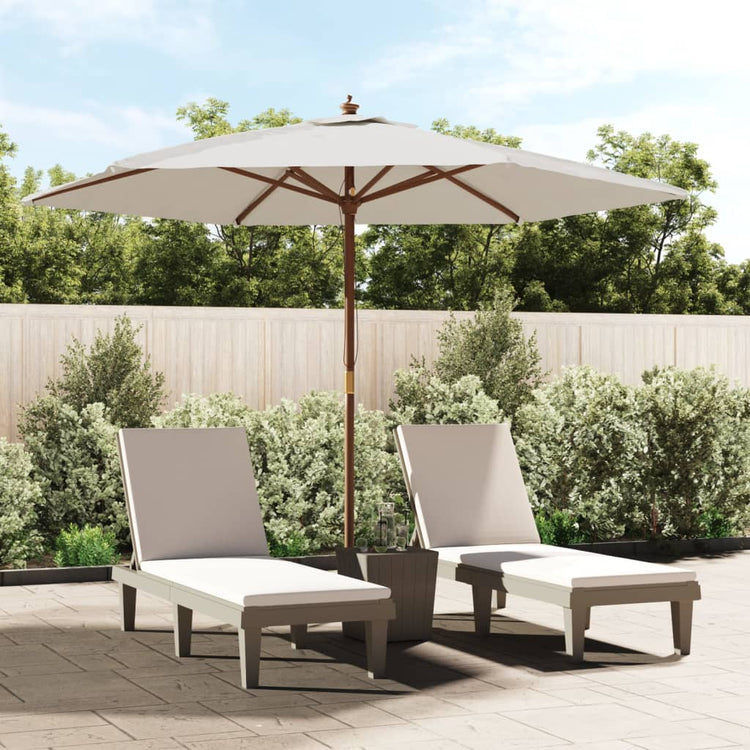 Vidaxl parasol avec poteau en bois 299x240 cm -colored