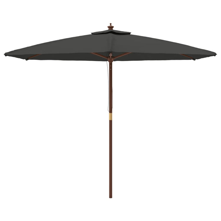 Parasol vidaxl avec poteau en bois 299x240 cm -colore